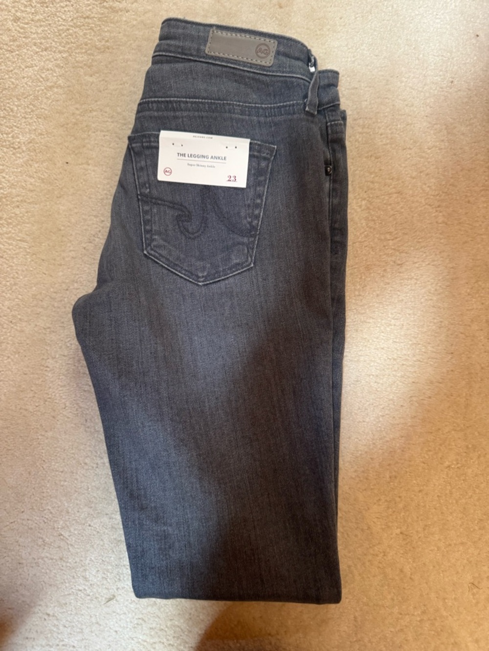 Ag Adriano Goldschmied women’s Skinny Legging Ankle Jeans - Dark Gray